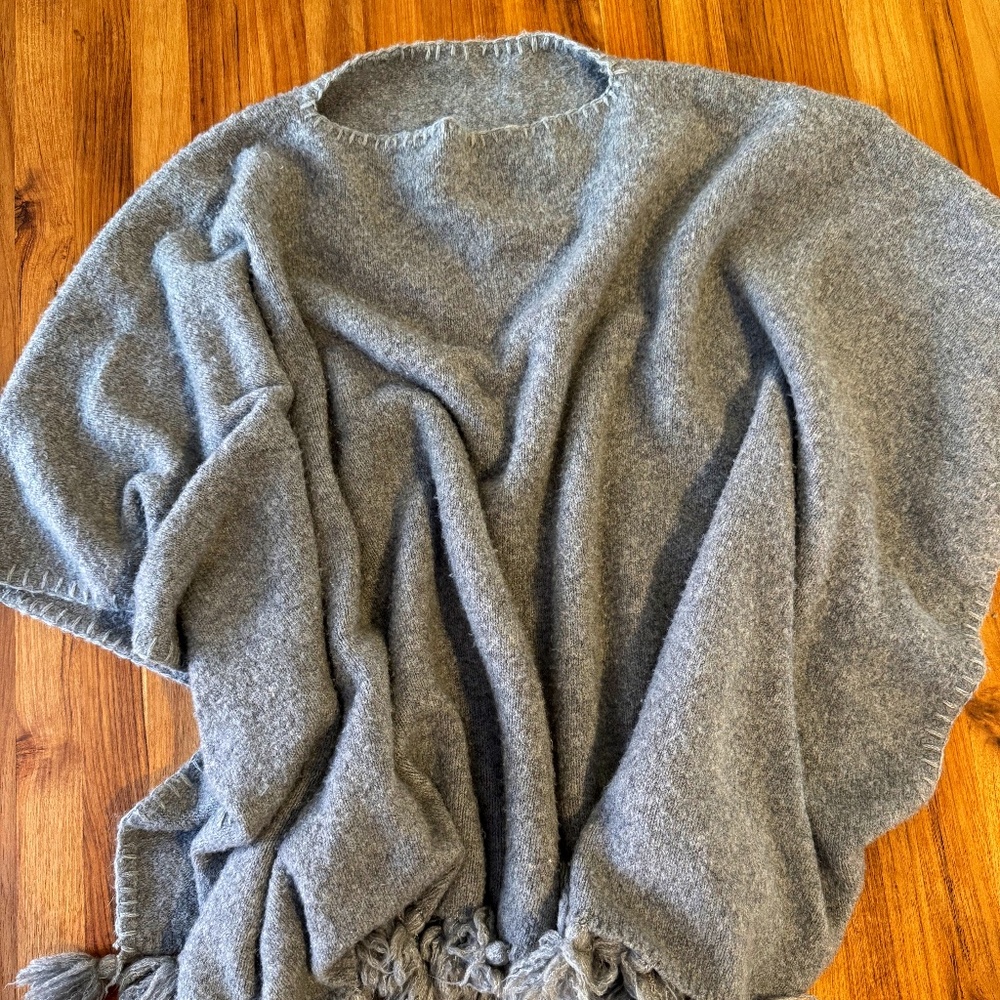 Grey Wool Shawl